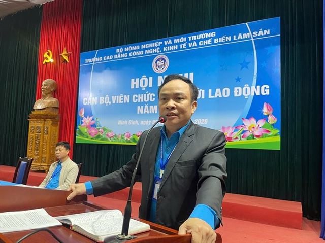 TRƯỜNG CAO ĐẲNG CÔNG NGHỆ, KINH TẾ VÀ CHẾ BIẾN LÂM SẢN TỔ CHỨC HỘI NGHỊ CÁN BỘ, VIÊN CHỨC, NGƯỜI LAO ĐỘNG NĂM 2026